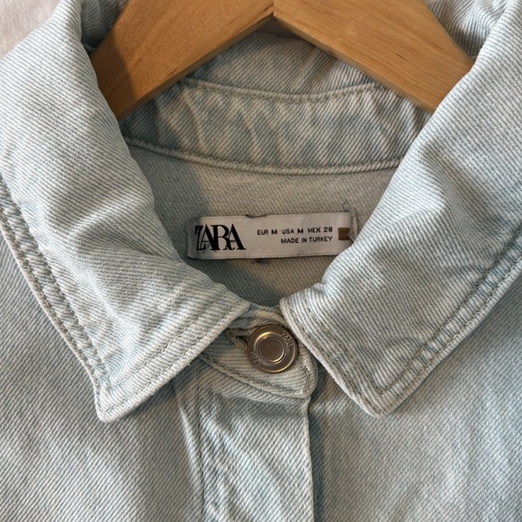 Women’s Denim Jean Shirt / Shacket - Zara size M - Picture 4 of 5